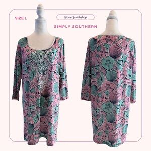 Simply Southern beach dress cover up NWT size L perfect for your vacation!